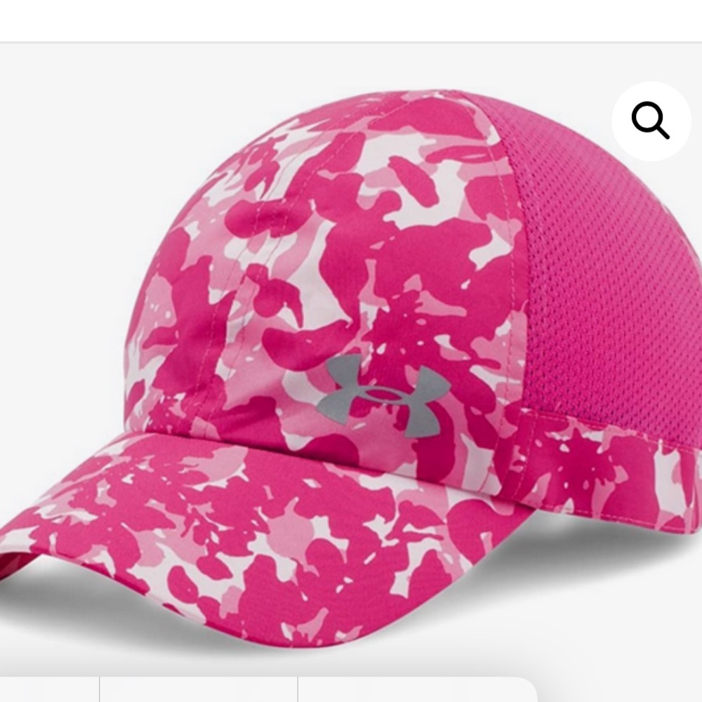 Under Armour Women’s Pip Flyfast Run Hat/Cap-Tropic Pink Camo 1287833-654